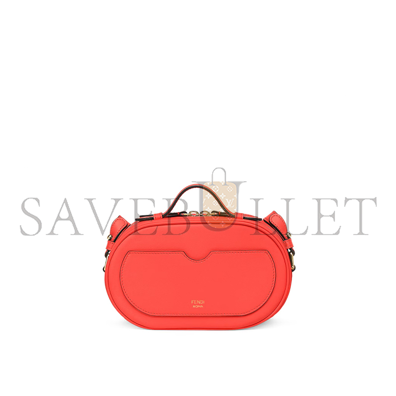 FENDI MINI CAMERA CASE LEATHER RED 8BS058AHSBF0C3Q (21*12.5*7cm)